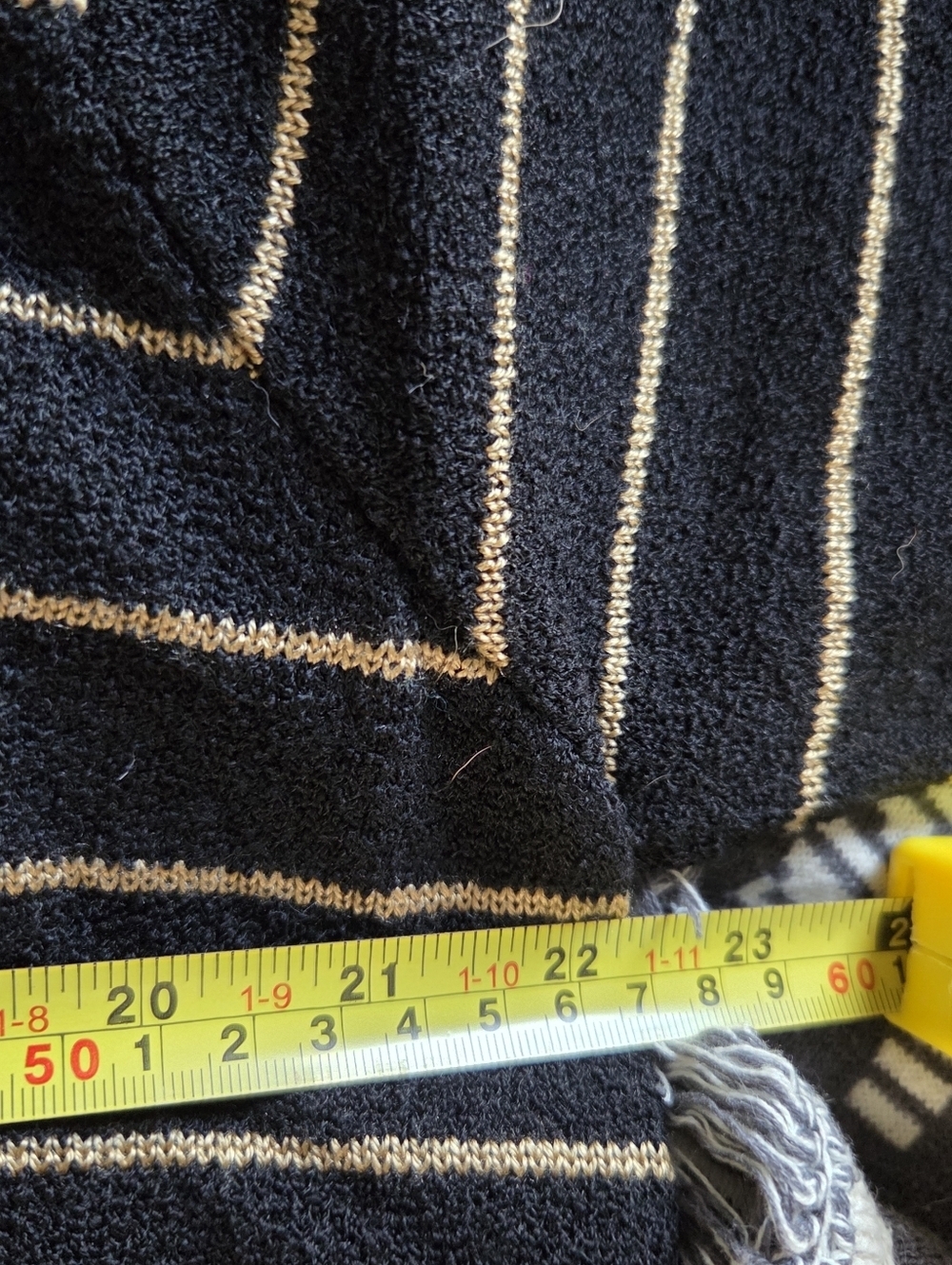 Linda Allard Ellen Tracy Womens Black Striped Wool Blend Top. Sz 1X/XL Office - Picture 6 of 7